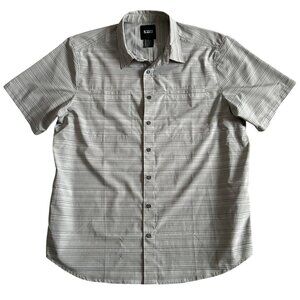 5.11 Tactical Men's Sz L Short Sleeve Button-Up Shirt Lightweight Gray Plaid